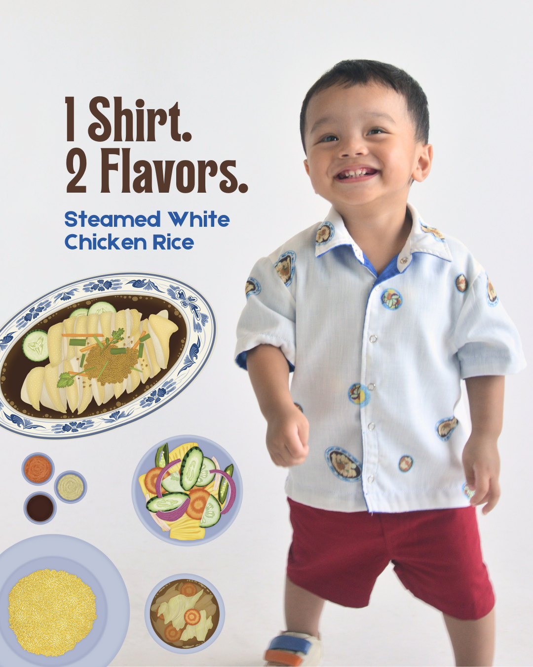 Chicken Rice Reversible Kid's Shirt