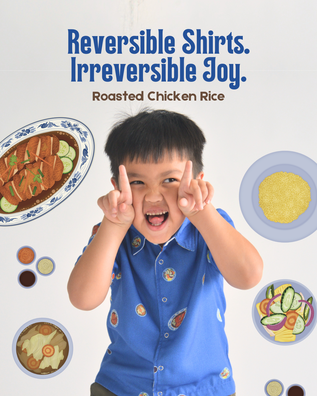 Chicken Rice Reversible Kid's Shirt