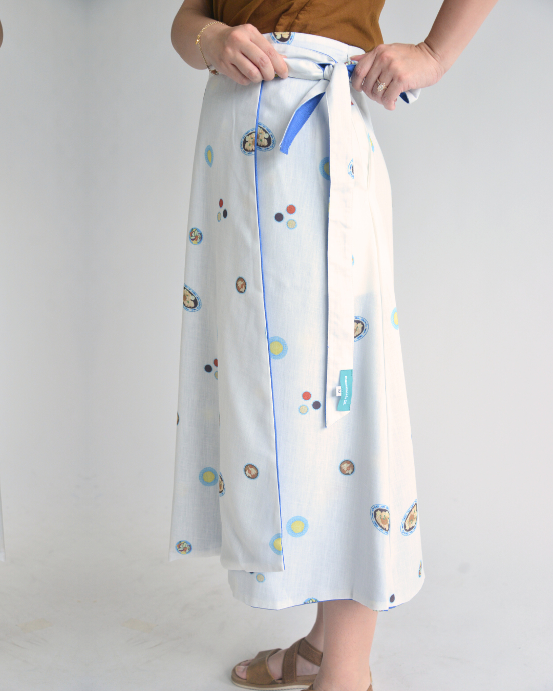 Chicken Rice Reversible Wrap Skirt