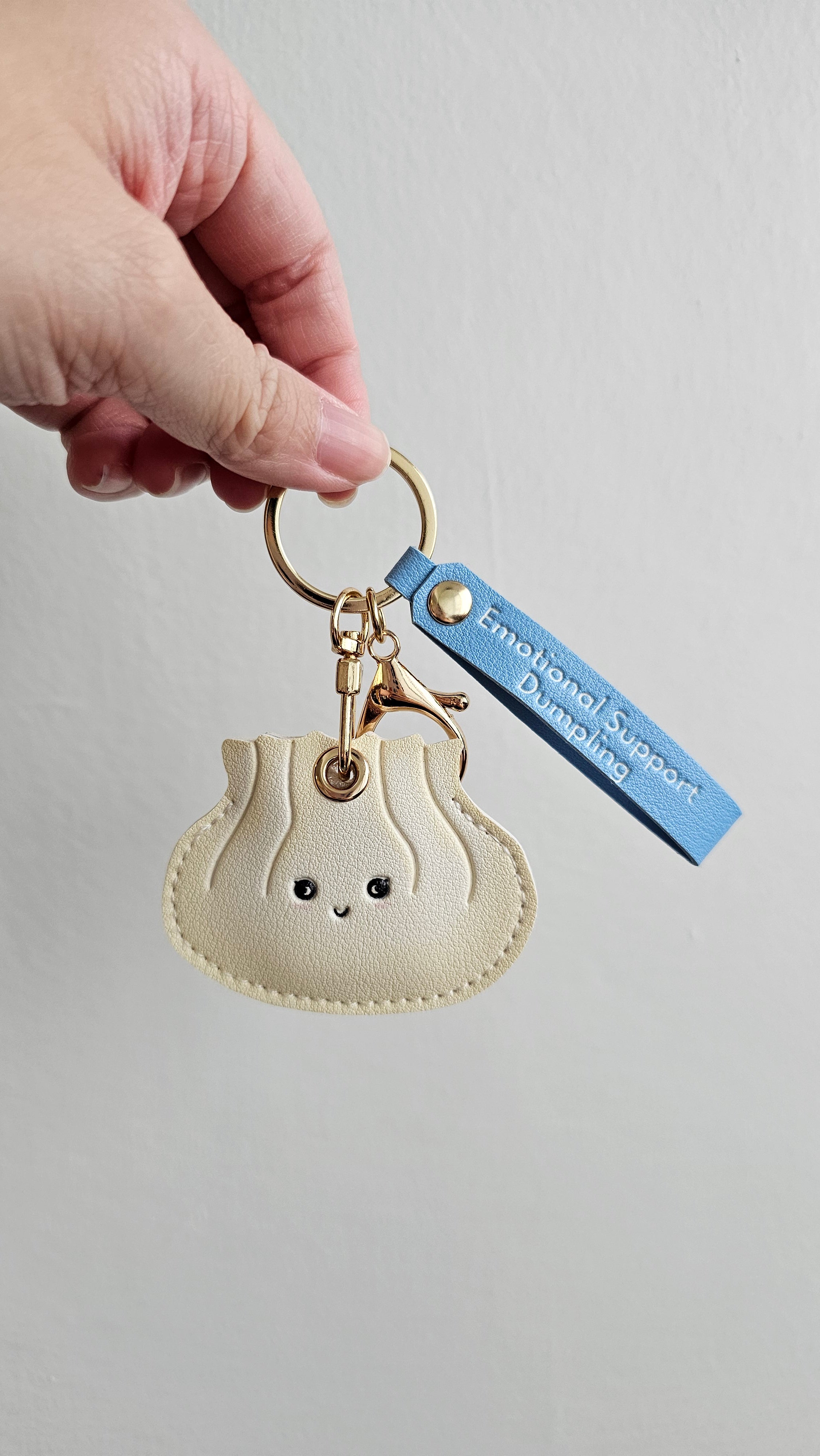 Emotional support dumpling keychain