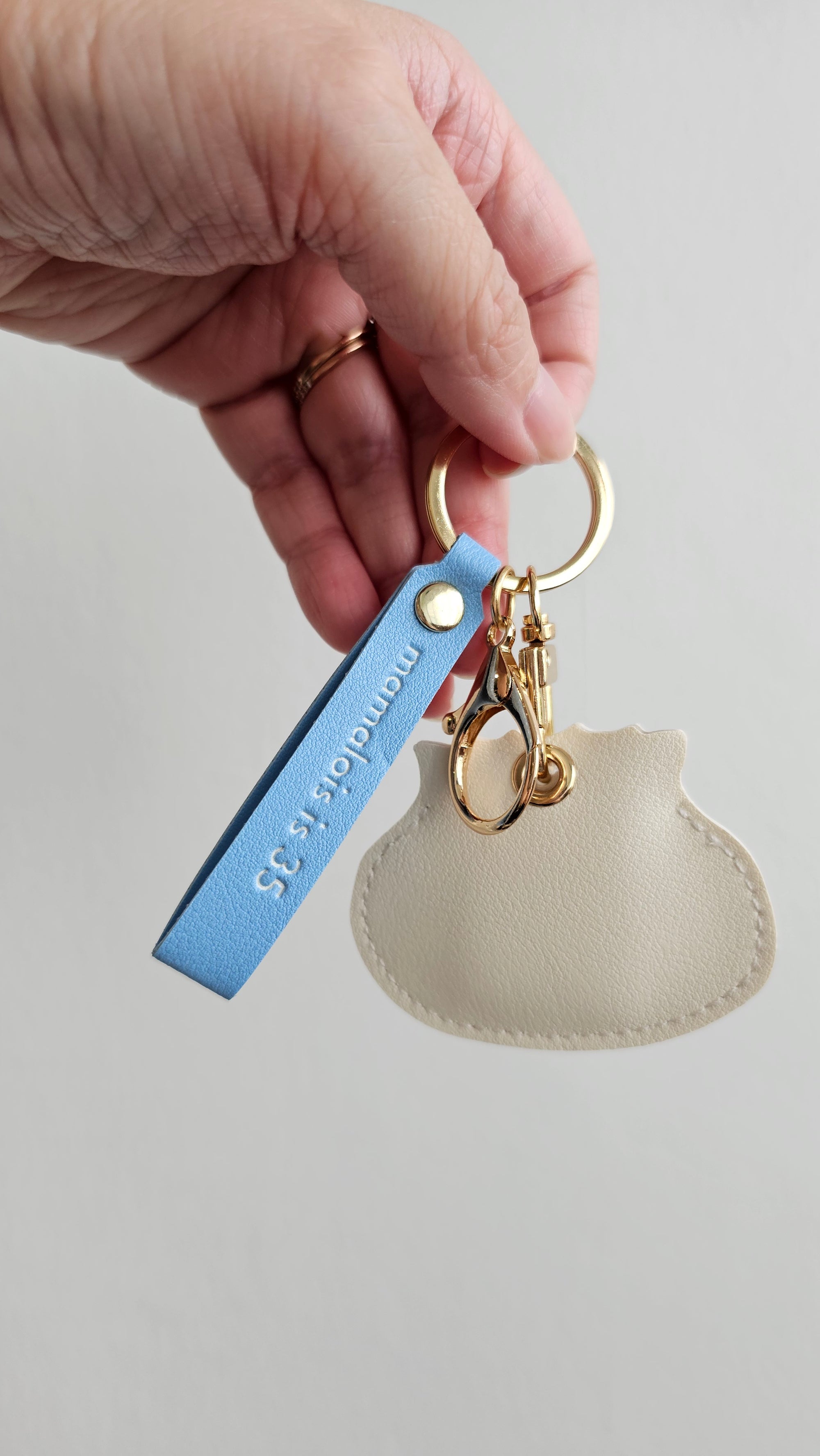 Emotional support dumpling keychain